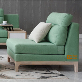 德诚和家具北欧系列白腊木（橡木）客厅沙发 单人位V151款